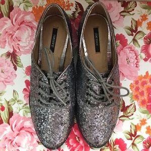 Chunky glitter oxfords